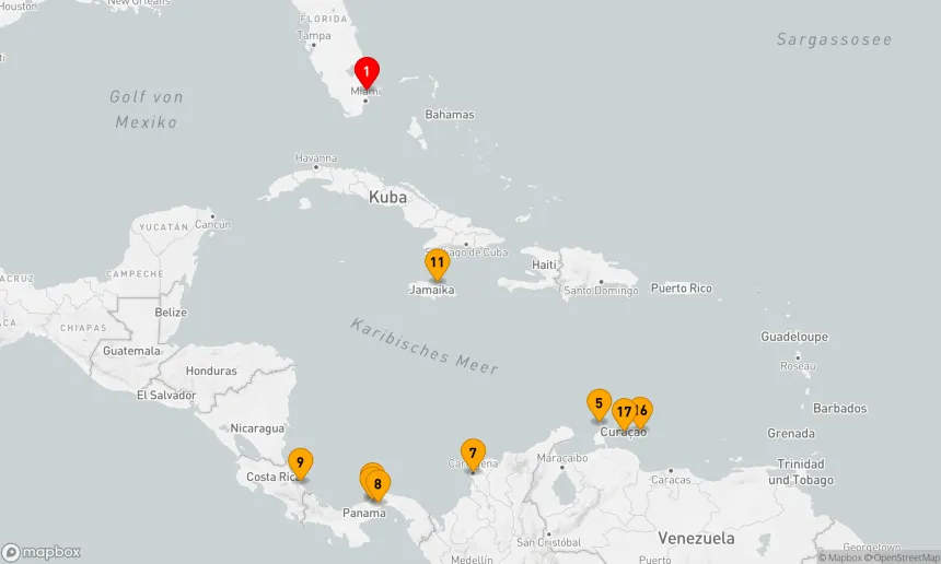 Route 21 Nächte - PANAMAKANAL UND SÜDLICHE KARIBIK ENTDECKEN