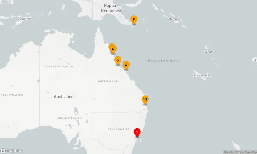 Route 14 Nächte - Queensland und Papua-Neuguinea