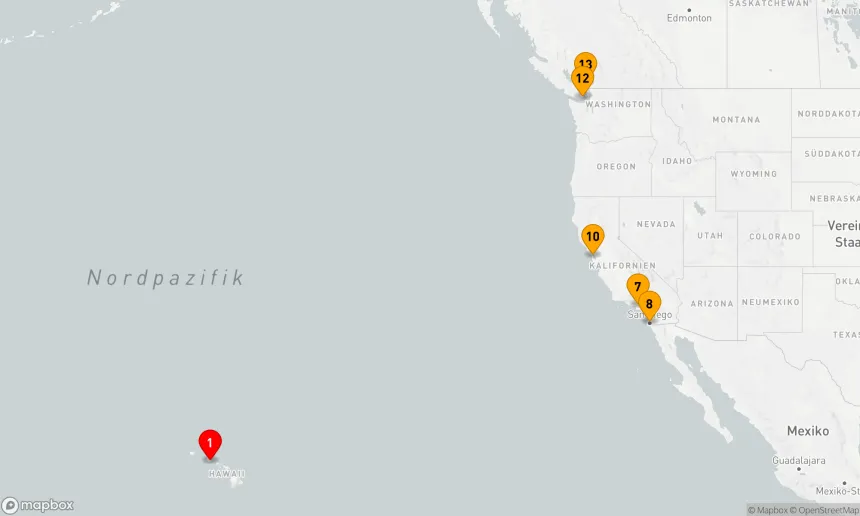 Route 12 Nächte - Pazifiküberquerung: Honolulu nach British Columbia