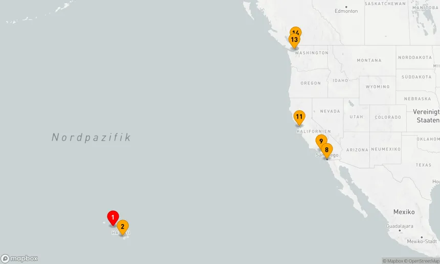 Route 13 Nächte - Pazifiküberquerung: Honolulu nach British Columbia