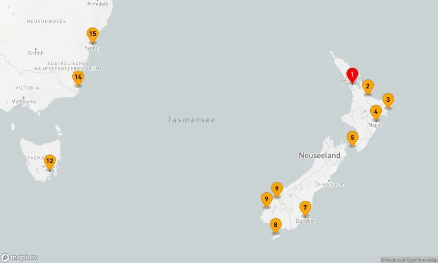 Route 14 Nächte - Pazifische Entdeckungsreise von Kiwis zu Koalas