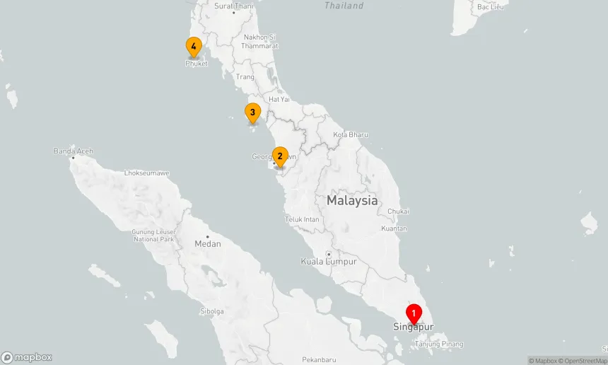 Route 5 Nächte - PENANG, PHUKET & LANGKAWI