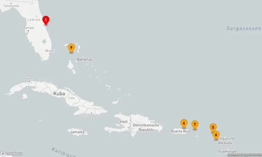 Route 9 Nächte - PERFEKTER TAG COCOCAY & KARIBIK URLAUB