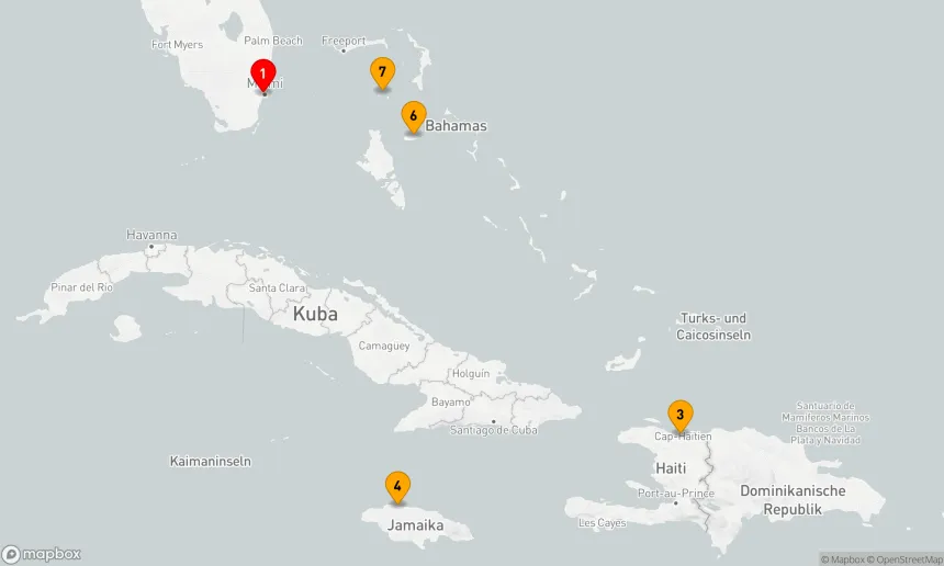 Route 7 Nächte - PERFEKTER TAG COCOCAY & KARIBIK URLAUB