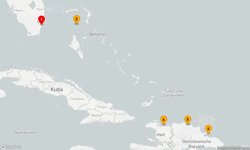 Route 7 Nächte - PERFEKTER TAG COCOCAY & KARIBIK URLAUB