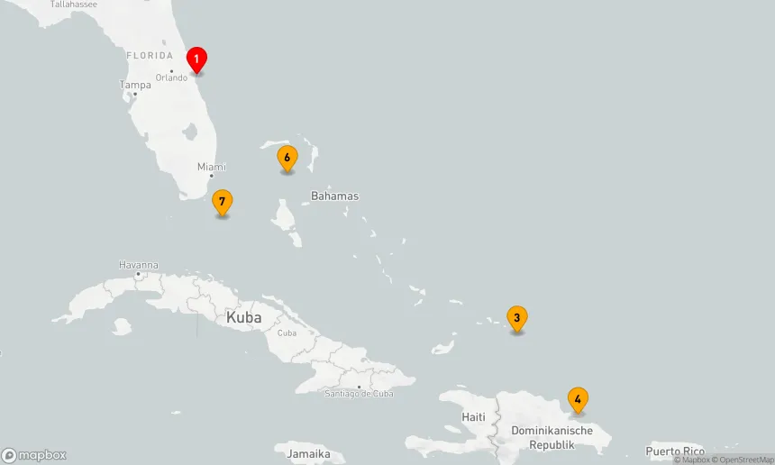 Route 7 Nächte - PERFEKTER TAG COCOCAY & OSTKARIBIK