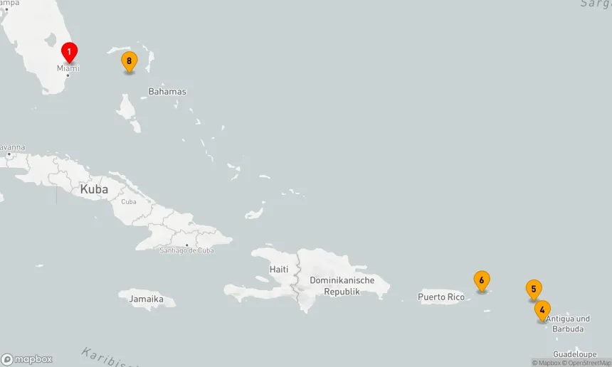 Route 8 Nächte - PERFEKTER TAG COCOCAY & OSTKARIBIK