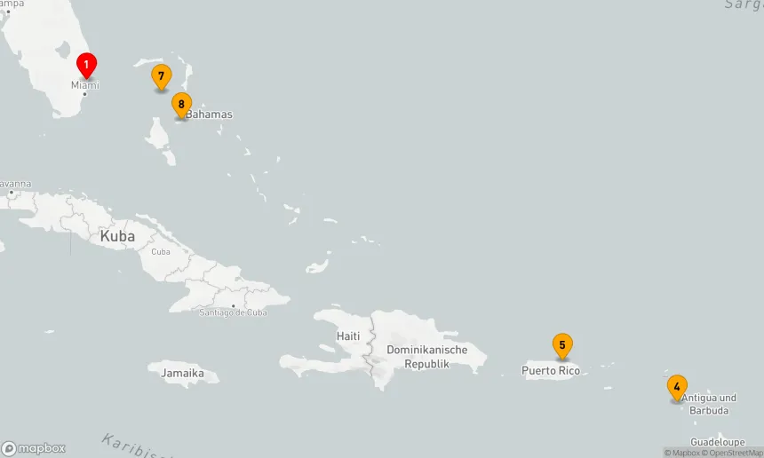 Route 8 Nächte - PERFEKTER TAG COCOCAY & OSTKARIBIK