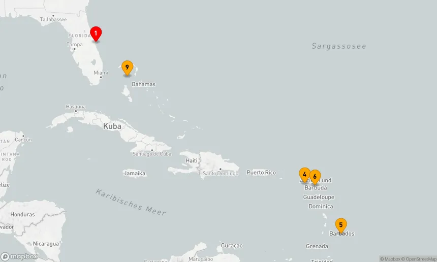 Route 9 Nächte - PERFEKTER TAG COCOCAY & SÜDKARIBIK