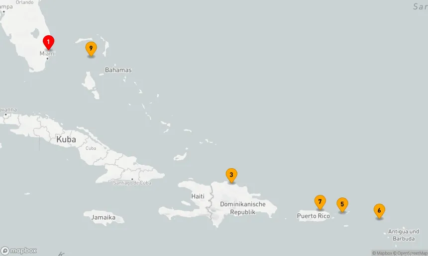 Route 9 Nächte - PERFEKTER TAG COCOCAY URLAUB