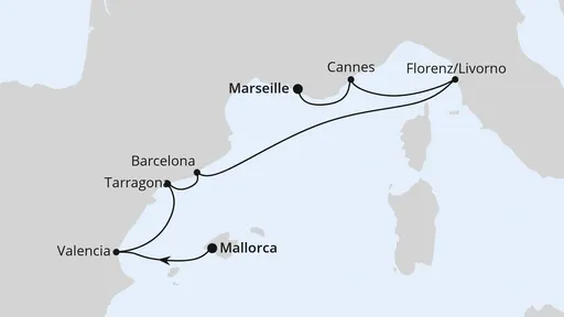Route Perlen am Mittelmeer ab Mallorca 2