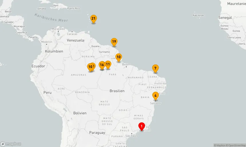 Route 20 Nächte - Perlen des Atlantiks und des Amazonas