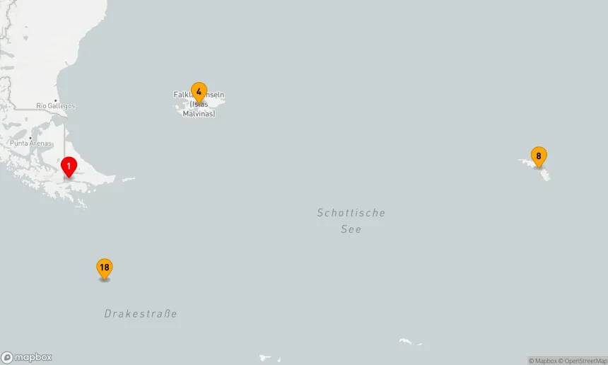 Route 19 Nächte - Pinguine des fernen Südens: Falklandinseln,  Südgeorgien und Antarktis