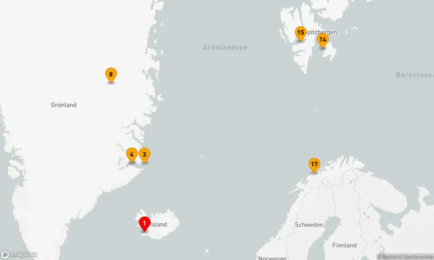 Route 16 Nächte - Polar-Abenteuer zwischen Nordost-Grönland und Spitzbergen