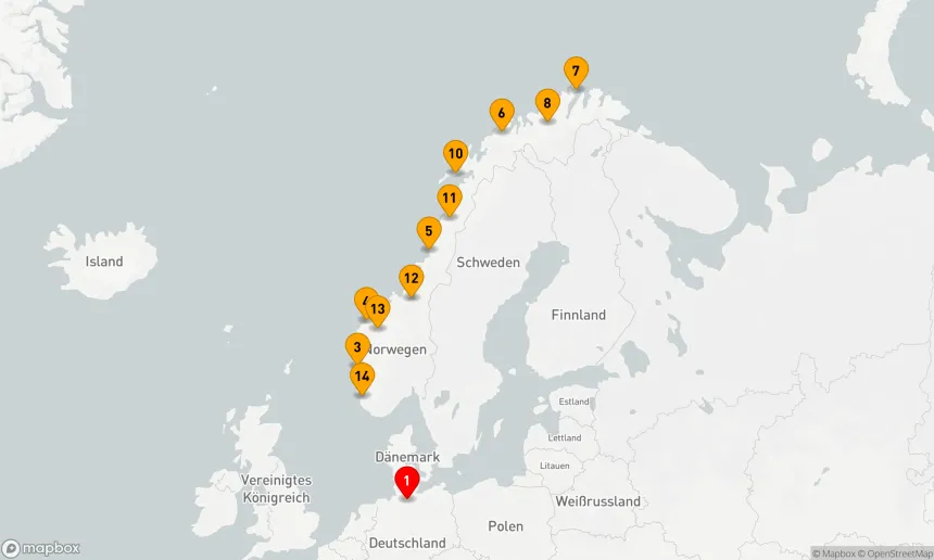 Route 15 Nächte - Polarlicht-Abenteuer Norwegen: Lichtspiel-Festival der Natur (NAT2622)