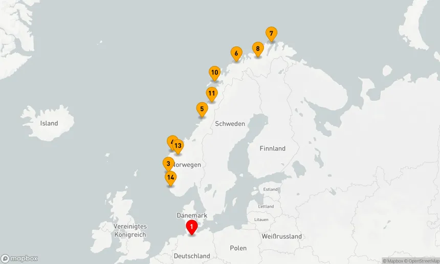 Route 15 Nächte - Polarlicht-Abenteuer Norwegen: Wo sich der Himmel entflammt (NAT2704)