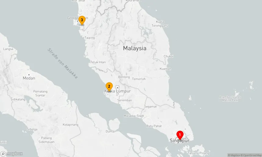 Route 4 Nächte - PORT KLANG & PENANG-KREUZFAHRT