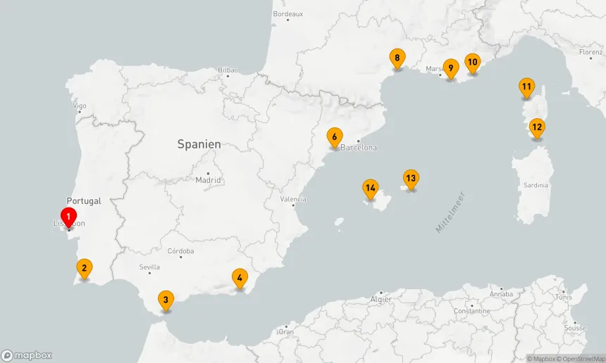 Route 13 Nächte - Portugal, Spanien und Frankreich: Mediterranes Meisterwerk in vier Akten (NAT2810)