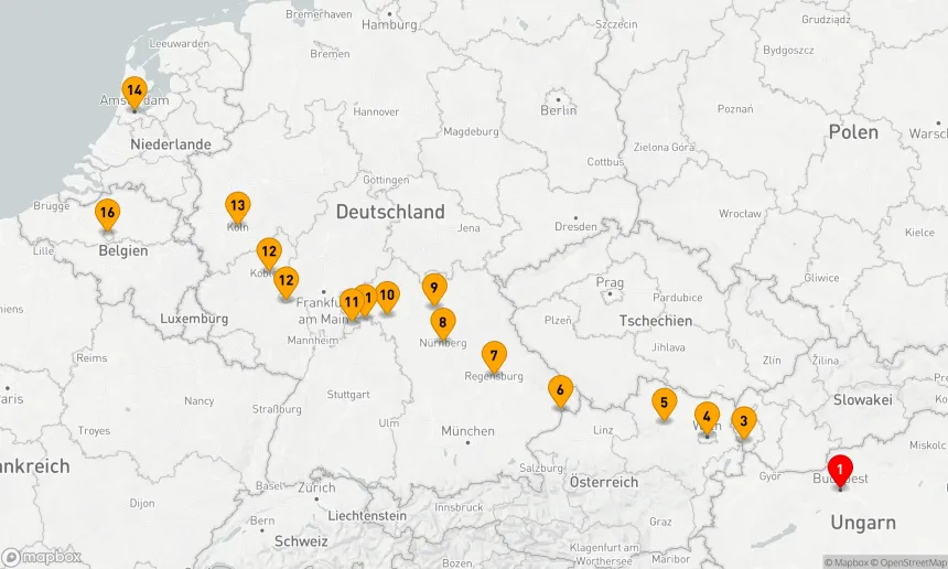 Route 17 Nächte - Pracht Europas & Belgische Köstlichkeiten