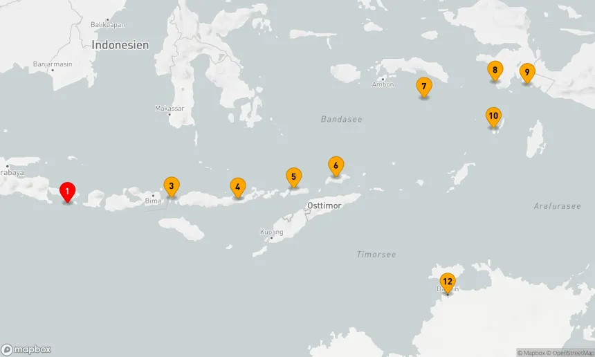 Route 11 Nächte - Reise nach Indonesien: Drachen, Riffe und die Gewürzinseln – mit Smithsonian Journeys