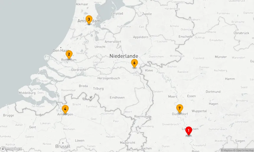 Route 7 Nächte - Rhein Erlebnis Amsterdam und Rotterdam