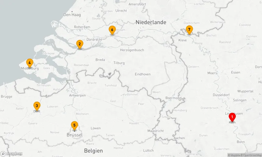 Route 7 Nächte - Rhein Erlebnis Niederlande & Belgien