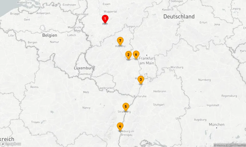 Route 7 Nächte - Rhein Naturerlebnis Süd