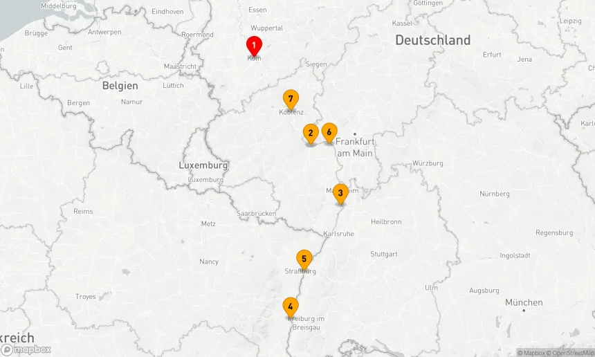 Route 7 Nächte - Rhein Naturerlebnis Süd