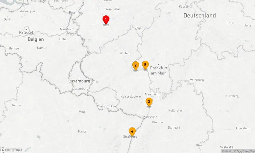 Route 6 Nächte - Rhein Silvester