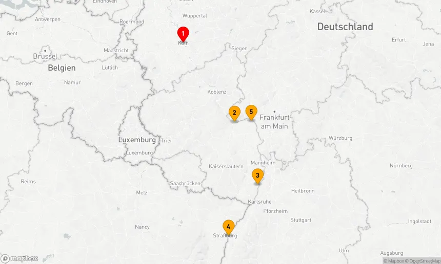 Route 6 Nächte - Rhein Silvester