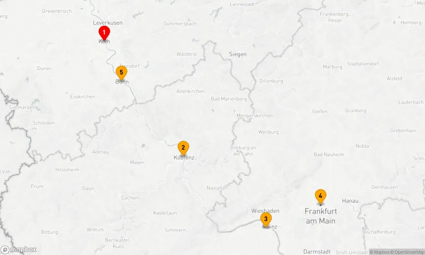 Route 5 Nächte - Rhein & Main Weihnachten