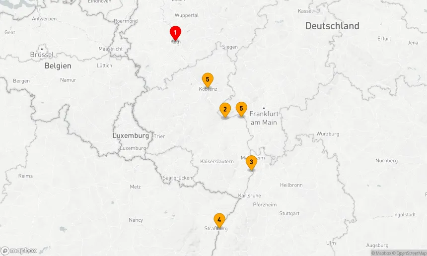 Route 5 Nächte - Rhein Weihnachtszauber