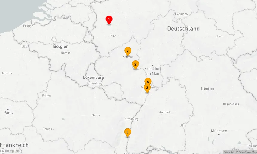 Route 6 Nächte - Rheinische Entdeckungsfahrt