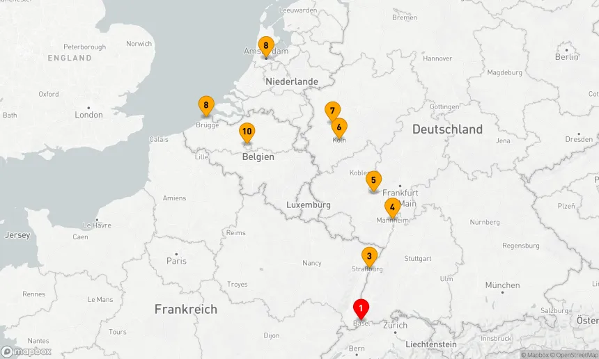 Route 10 Nächte - Weihnachtsmärkte am Rhein und das bezaubernde Belgien