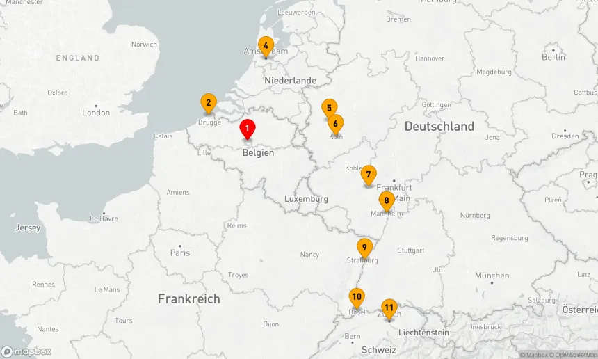 Route 10 Nächte - Weihnachtsmärkte am Rhein und das bezaubernde Belgien