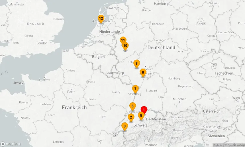 Route 11 Nächte - Rheinische Weihnachtsmärkte mit der Schweiz