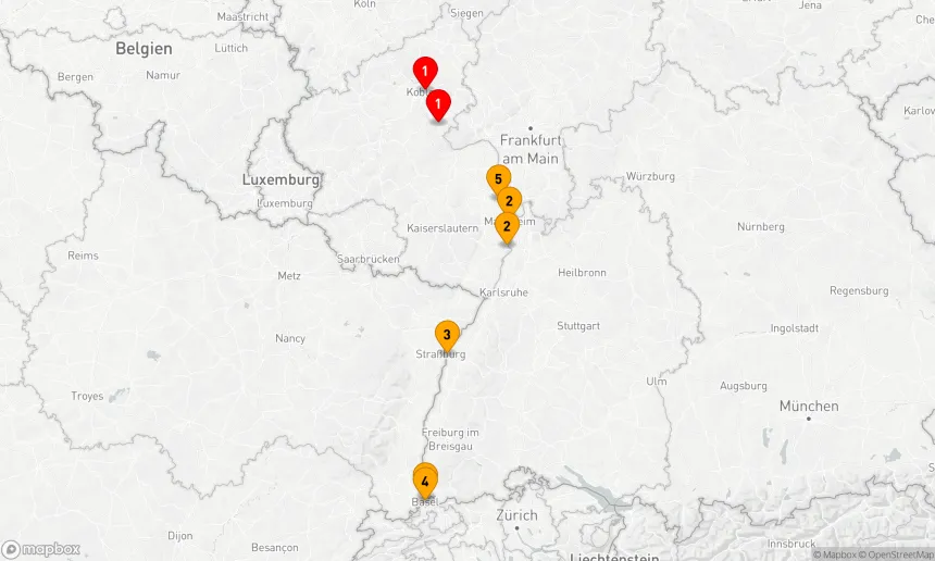 Route 5 Nächte - Rheinromantik und Kulturschätze