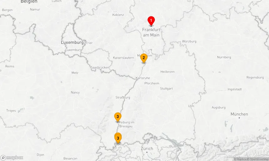 Route 5 Nächte - Rheinromantik und Städtezauber