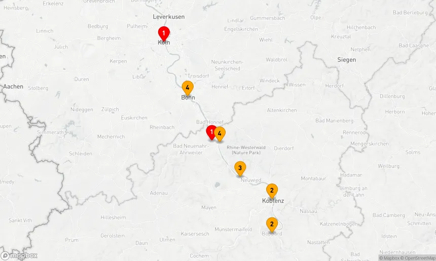 Route 4 Nächte - Rheinzauber auf 4 Pfoten