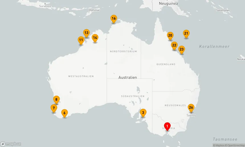 Route 25 Nächte - Rund um Australien