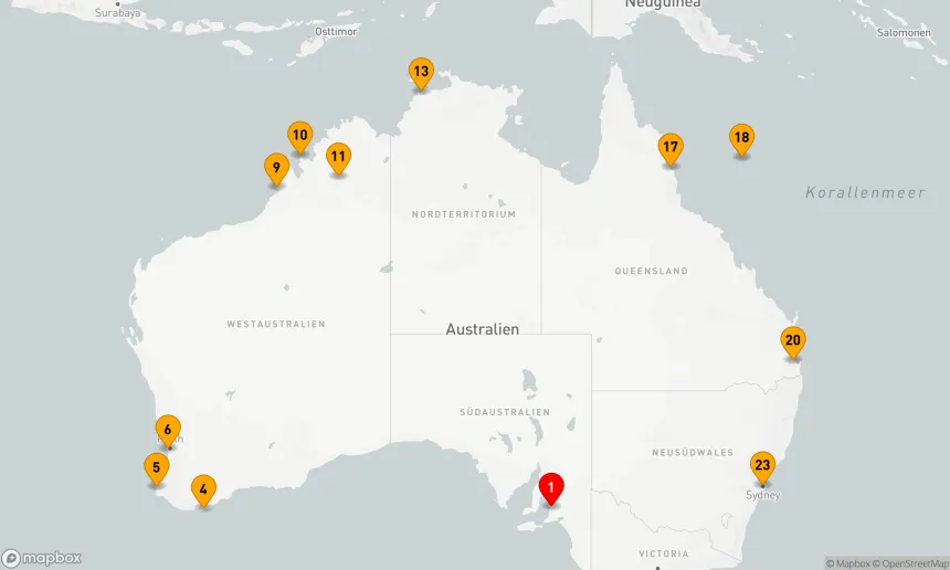 Route 22 Nächte - Rund um Australien