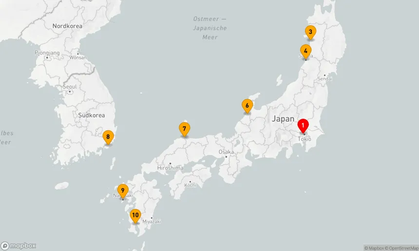 Route 11 Nächte - Rund um Japan mit Sommerfesten