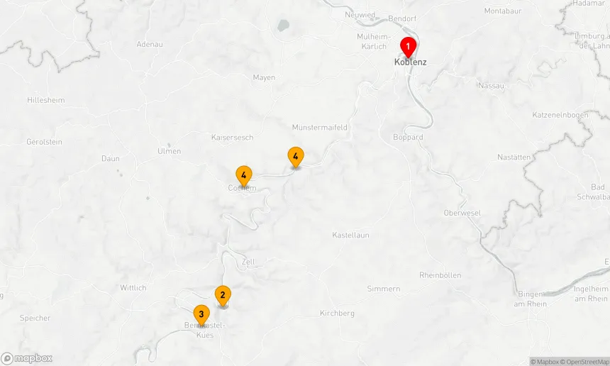Route 4 Nächte - Rundreise Mosel