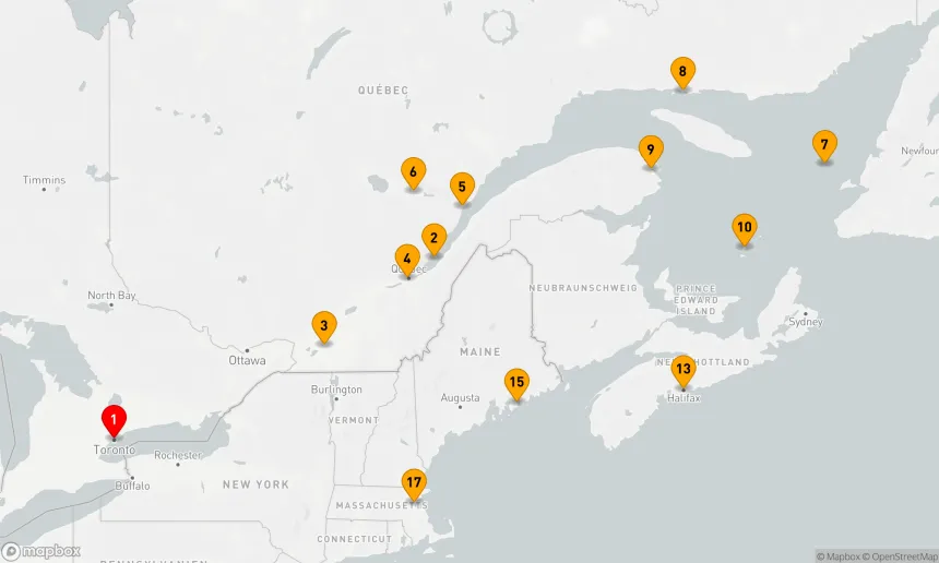 Route 16 Nächte - Sankt-Lorenz-Strom, Nova Scotia und Maine: Kanadas Lebensader im Indian Summer (INS2817)