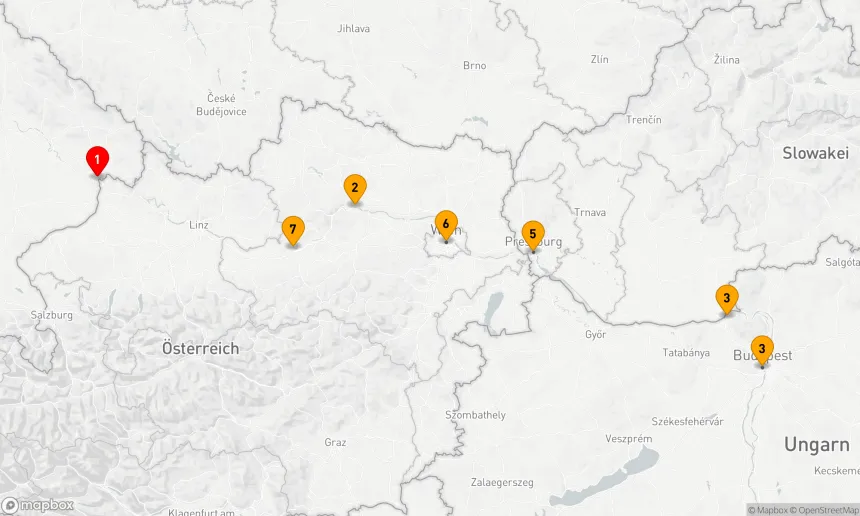 Route 7 Nächte - Schätze der Kultur entlang der Donau