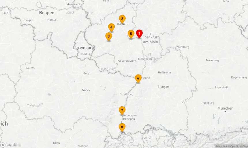 Route 7 Nächte - Schlösser & Weinberge an Rhein und Mosel