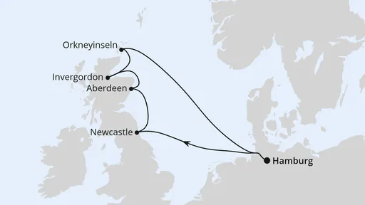 Route Schottische Highlights ab Hamburg