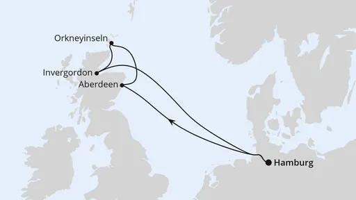 Route Schottland ab Hamburg