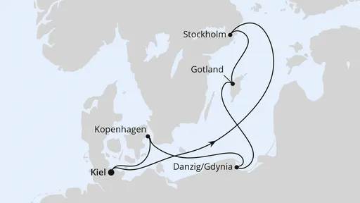 Route Schweden, Polen & Dänemark ab Kiel