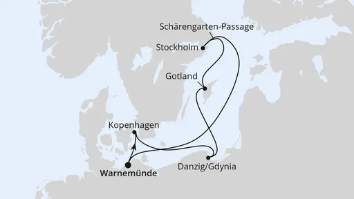 Route Schweden, Polen & Dänemark ab Warnemünde